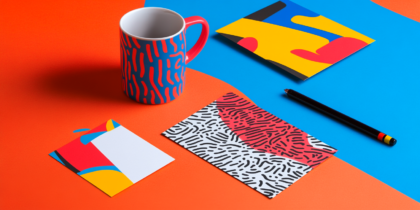 Everyday Items With Bold Graphic Designs Featuring Vibrant Colors And Abstract Patterns That Elevate Ordinary Objects.